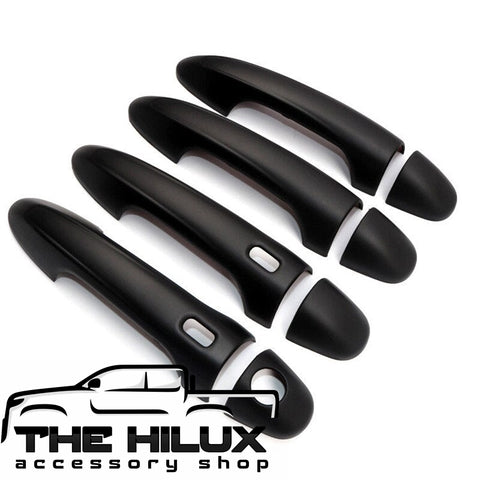 2018 - 2024 Hilux Revo Door Handle Cover Black (With Buttonhole)